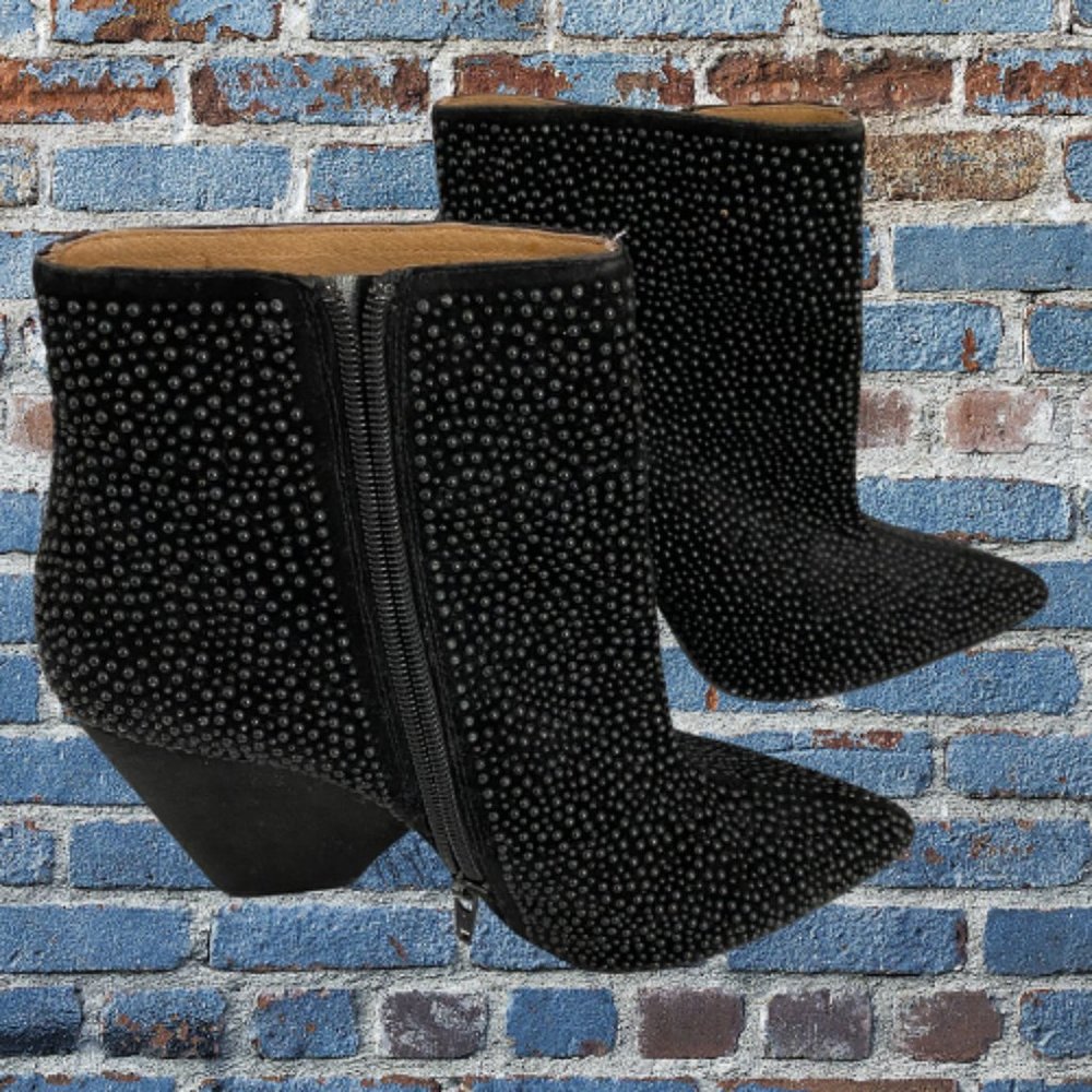 Jeffrey Campbell Ibiza Last Black Studded Booties